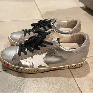 Golden Goose silver low top sneakers